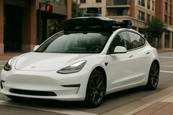 Tesla start proef met zelfrijdende taxi’s in Austin Robottaxi van Tesla